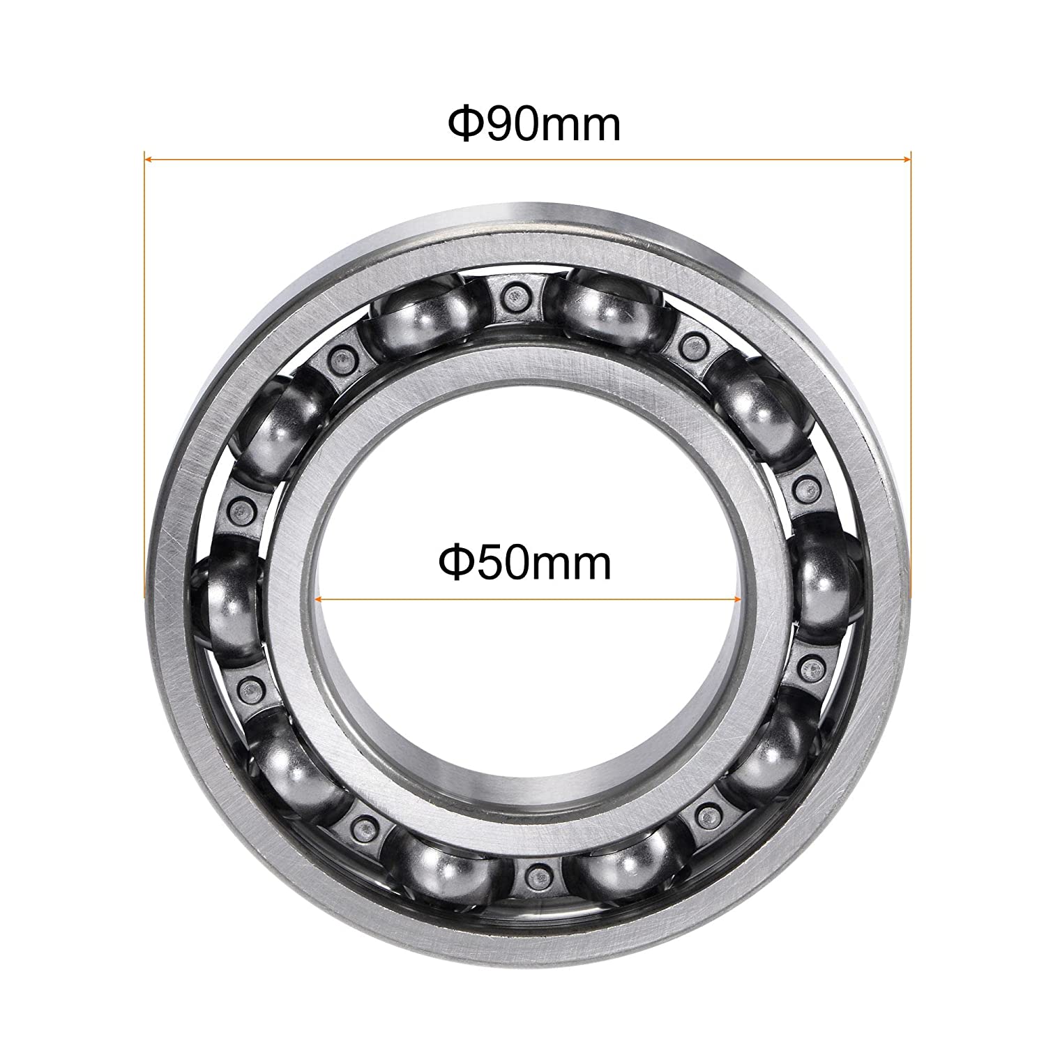 6210-2RS Deep Groove Ball Bearings 50mm Bore 90mm OD 20mm Thick Double Sealed Chrome Steel 50*90*20m